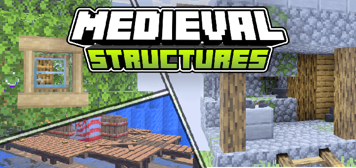 Мод Medieval Structures [1.26] [1.21] — средневековые постройки