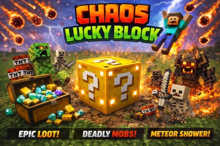 Мод Chaos Lucky Block [1.26] — хаос лаки блоки
