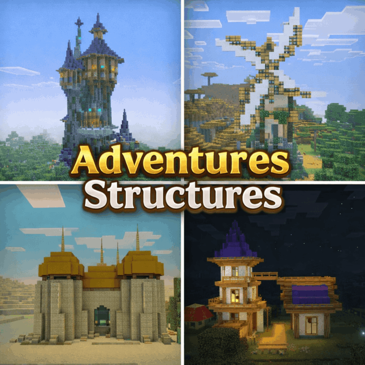 Мод Adventures Structures [1.26] [1.21] — 37 уникальных структур