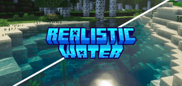 Текстуры Realistic Water [1.26] [1.21] — прозрачная вода с бликами и волнами