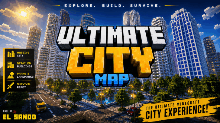 Карта Ultimate City [1.26] [1.21] [1.20] — современный мегаполис
