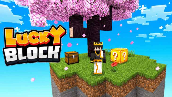 Карта Lucky Block Sky Base [1.26] [1.21] — выживание на высоте с лаки-блоком