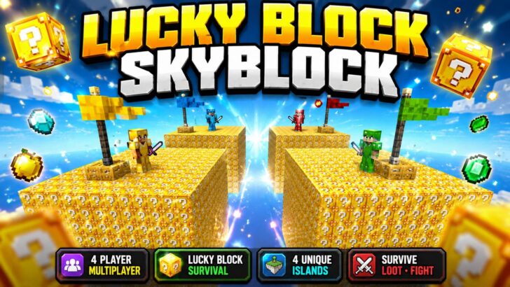 Карта Lucky Block Skyblock [1.26] — Skyblock из лаки блоков